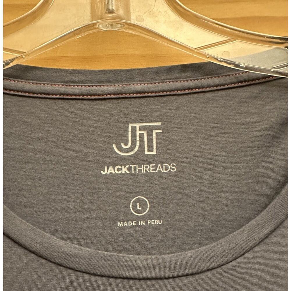 JACK THREADS T-shirt Men’s Size Large Gray Soft Lightweight Cotton Tee - Picture 4 of 7